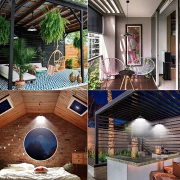 ПОДВЕСНОЙ СОЛНЕЧНЫЙ ПОТОЛОЧНЫЙ СВЕТИЛЬНИК, НАРУЖНЫЙ, СВЕТОДИОДНАЯ ЛЮСТРА + ДИСТАНЦИОННОЕ УПРАВЛЕНИЕ