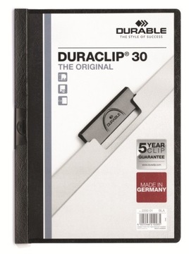 Skoroszyt z klipsem DURABLE 30 kartek czarny