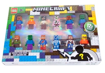 НАБОР ФИГУРОК MINECRAFT СТИВ ЗОМБИ БЛОКИ