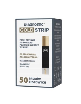 PASKI TESTOWE DO GLUKOMETRU Diagnostic Gold Strip 50szt