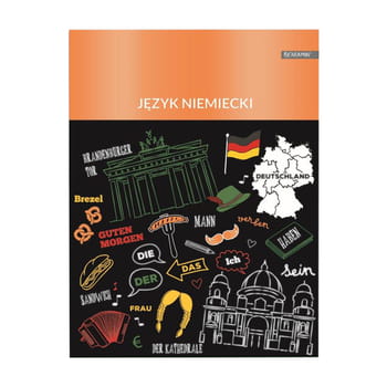 JĘZYK NIEMIECKI ZESZYT A5/60k KRATKA 70g ŚCIĄGA