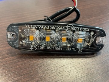 СТРОБ СИГНАЛЬНАЯ ЛАМПА 4 LED SLIM 15W BIELSKO