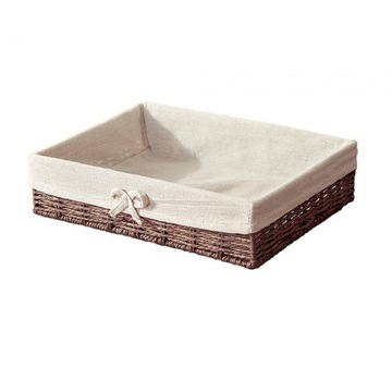ch-Woven Baskets Rectangular Decorative Basket for Cosmetics 35cmx25cmx8cm