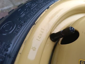 KOLO DOJEZDOVÉ 4J X 14" 4X100 BRIDGESTONE 115/70 R14 YARIS I MAZDA 2
