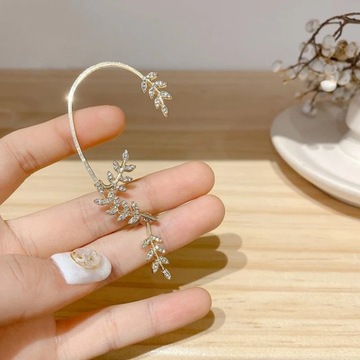 2022 модные металлические зажимы для ушей в форме листьев без пирсинга, зажимы для сережек Fo