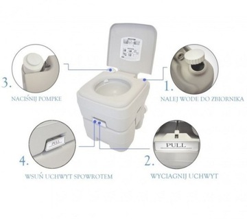 TOALETA TURYSTYCZNA WC do NAMIOTU DZIAŁKĘ KEMPING