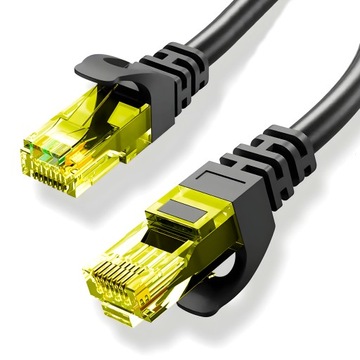 Kabel Sieciowy Lan Cat6 Przewód Internetowy Cat 6 UTP RJ45 Kat Czarny 20 m