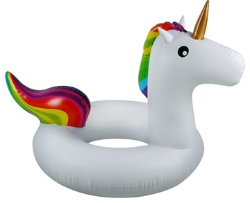 НАДУВНОЕ КОЛЕСО ЕДИНОРОГ ДЛЯ ПЛАВАНИЯ ВОДНЫЙ МАТРАС PONTOO XXL КОЛЕСО 120 СМ