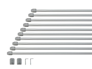 MINI KARNISZ 10 sztuk ZAZDROSTKI srebrny 100-180 c