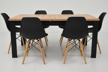 Большой раздвижной стол 90х160/200 ARTISAN 6 стульев