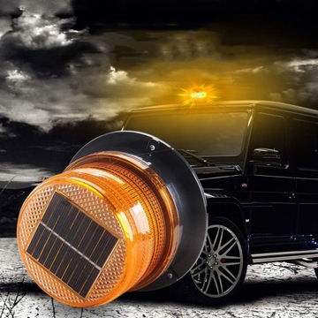 OBROTOWA LAMPA OSTRZEGAWCZA KOGUT LED BŁYSKU SŁONECZNEGO PODSTAWĄ MAGNETYCZ