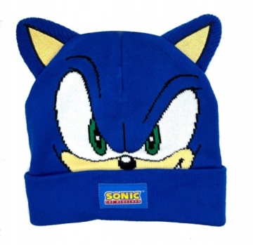 НАБОР SONIC ЗИМНЯЯ ШАПКА С УШАМИ + СИНИЕ ПЕРЧАТКИ И ЮБКА