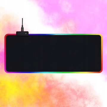 БОЛЬШОЙ КОВРИК ДЛЯ ИГРОВОЙ МЫШИ RGB СО СВЕТОДИОДНОЙ ПОДСВЕТКОЙ НАСТОЛЬНЫЙ КОВРИК XXL