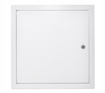 Drzwiczki rewizyjne metalowe 80x80 białe zamek