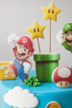 Zestaw Dekoracje na Tort Super Mario 14 El. 2D