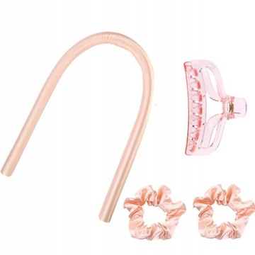 Валик для ЗАВИВКИ ВОЛОС КУДРЫ Бигуди Щипцы для завивки НАБОР Шпилька Резинки РОЗОВЫЕ