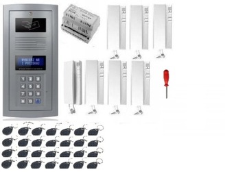 Domofon OPTIMA OP-255R 7 rodzinny kody 2 żyłowy
