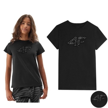 KOSZULKA DZIEWCZĘCA 4F T-SHIRT BAWEŁNA 152