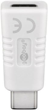 Адаптер USB-C, разъем microUSB БЕЛЫЙ Goobay