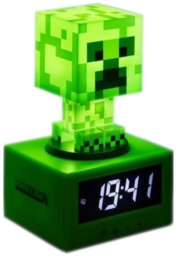 Lampka Zegar Budzik MINECRAFT CREEPER 16cm Gadżet dla Fanów Minecrafta