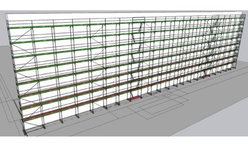 Стальной каркас 200x74 с 4 креплениями для перил.