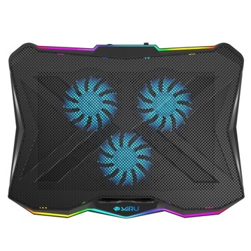 ОХЛАЖДАЮЩАЯ ПОДСТАВКА ДЛЯ НОУТБУКА 15–17 ДЮЙМОВ, РЕГУЛИРУЕМАЯ RGB-СВЕТОДИОДНАЯ, С USB