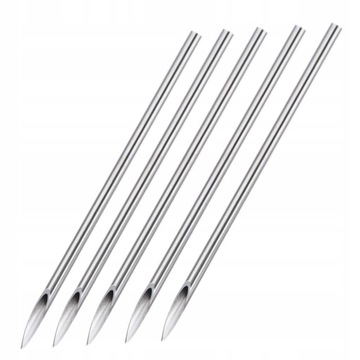 s-100 SZTUK IGŁY DO PIERCINGU TYPU KANIULA 15G