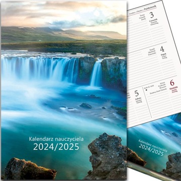 KALENDARZ NAUCZYCIELA 2024/2025 A5 TYGODNIOWY KSIĄŻKOWY TERMINARZ NOTATNIK
