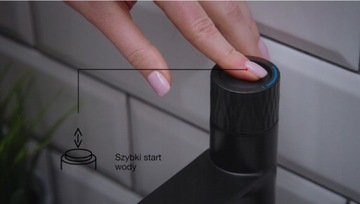 POLSKA Bateria umywalkowa wysoka CZARNA black CLICK ON - VALVEX
