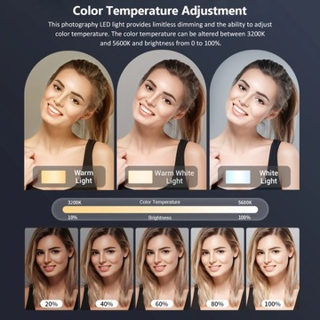 U600 RGB 36 Вт Полноцветный светодиодный светильник для фотосъемки