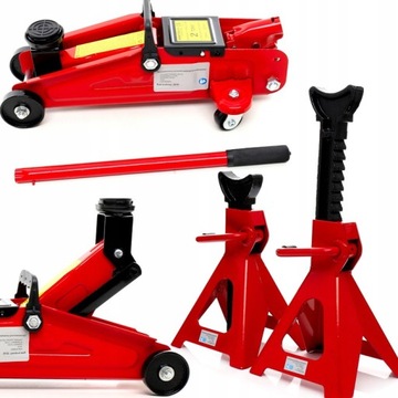 PODNOŚNIK ŻABA 2T SAMOCHODOWY LEWAREK + KOBYŁKI 2T