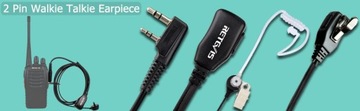 Гарнитура Retevis Walkie Talkie, 2-контактная радиогарнитура
