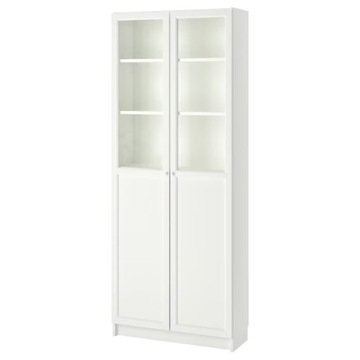 IKEA BILLY Regał drzwi panelowe/szklane 80x30x202