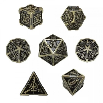 ZAKON PALADYNÓW ZESTAW 7 METALOWYCH KOŚCI RPG
