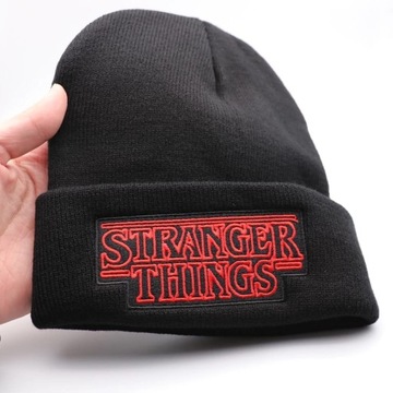 Czapka Stranger Things czarna logo serial PL