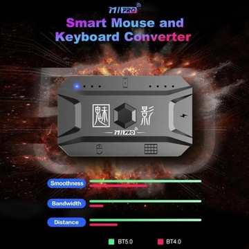 Конвертер клавиатуры и мыши M1 Pro Портативная мобильная игровая клавиатура и мышь
