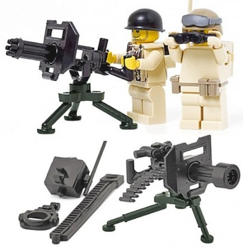 MINIGUN klocki bronie gra figurki broń wojsko armia karabin dla dzieci