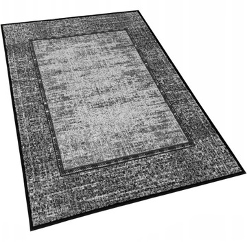 Dywan nowoczesny szaro-czarny tani BCF 80x150