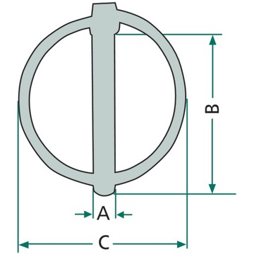 Английская булавка с защелкой 4,5х41мм.