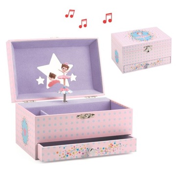 Деревянная шкатулка с музыкальной шкатулкой Ballerina Djeco 4+