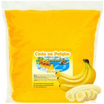 Kolorowy Cukier Do Waty Cukrowej do Maszyny Smakowy BANANOWY Banan 500g