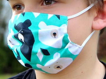 MASKA MASECZKA DZIECIĘCA DLA DZIECI BAWEŁNA KOLOR