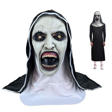 MASKA LATEKSOWA HORROR ZAKONNICA HALLOWEEN COSPLAY