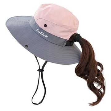 ЖЕНСКАЯ ШЛЯПА С УФ-СОЛНЦЕМ С МЕСТАМИ ДЛЯ КОНСКОГО ХВОСТА