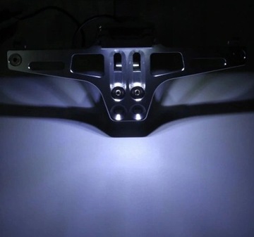 UCHWYT MOCOWANIE DO TABLICY REJESTRACYJNEJ MOTOCYKLA PODŚWIETLENIE