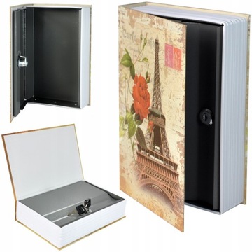 KASETKA METALOWA KSIĄŻKA NA PIENIĄDZE SEJF SKRYTKA