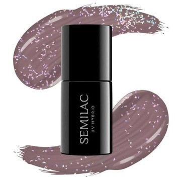 LAKIER Semilac Shimmer Dust Brown 7ML - Trwały Pigment, Idealne Krycie