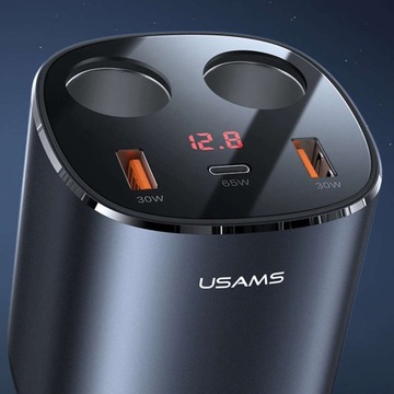 РАЗВЕТВИТЕЛЬ + АВТОМОБИЛЬНОЕ ЗАРЯДНОЕ УСТРОЙСТВО 2x USB USB-C 245 Вт
