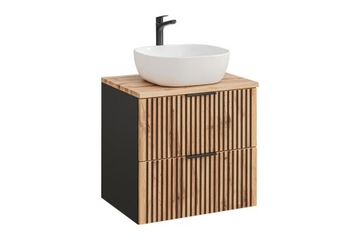 SZAFKA ŁAZIENKOWA Z BLATEM 60 CM DĄB WOTAN +UMYW.