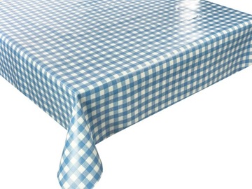Cerata Obrus Ceratowy Kratka Niebieski 140x140 cm